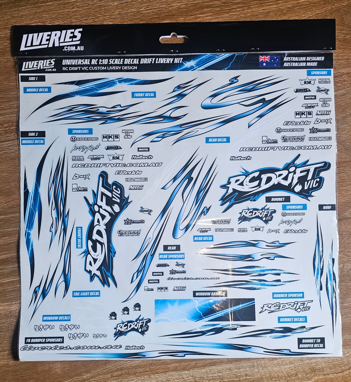 RC Drift VIC - Universal 1:10 Scale RC Drift Decal Sticker Kit | Premium Vinyl Wrap Graphics | High-Performance Livery