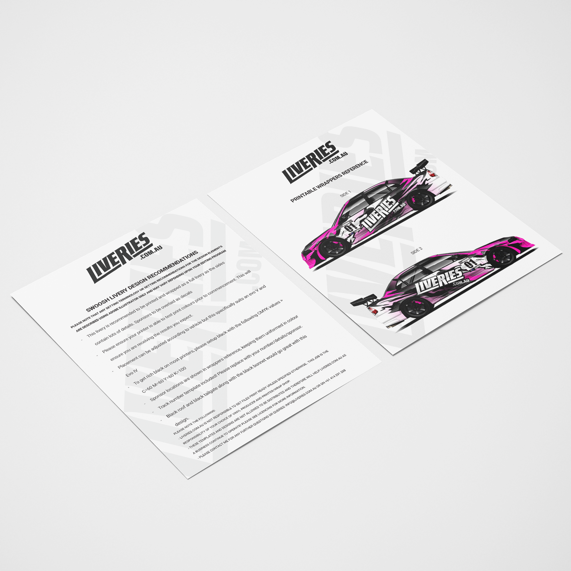 Swoosh Raspberry Rally Livery - Liveries.com.au