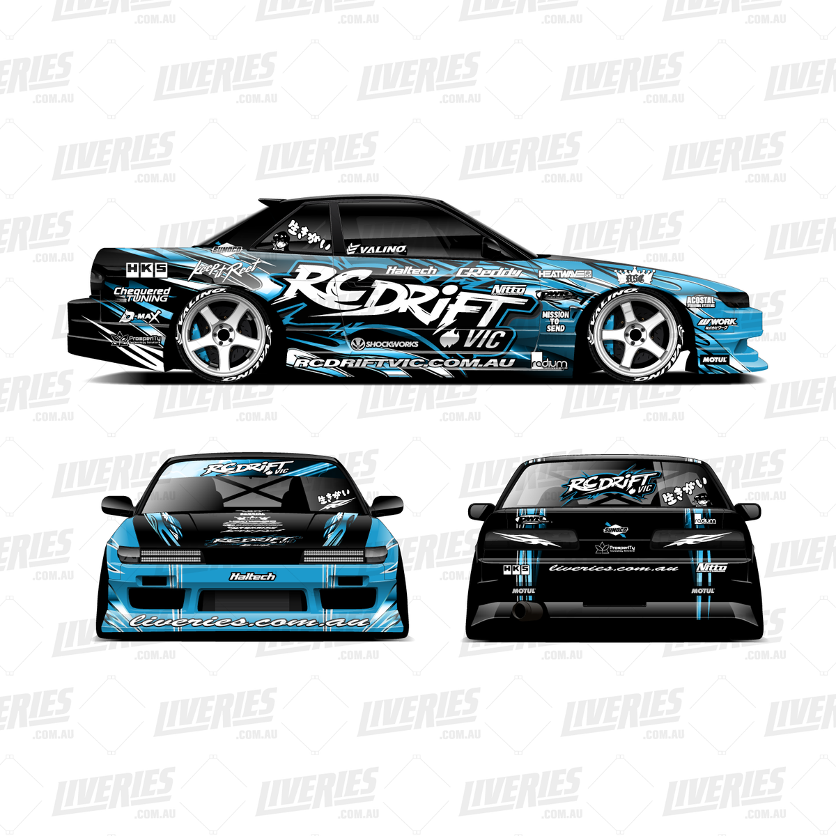 RC Drift VIC - Universal 1:10 Scale RC Drift Decal Sticker Kit | Premium Vinyl Wrap Graphics | High-Performance Livery