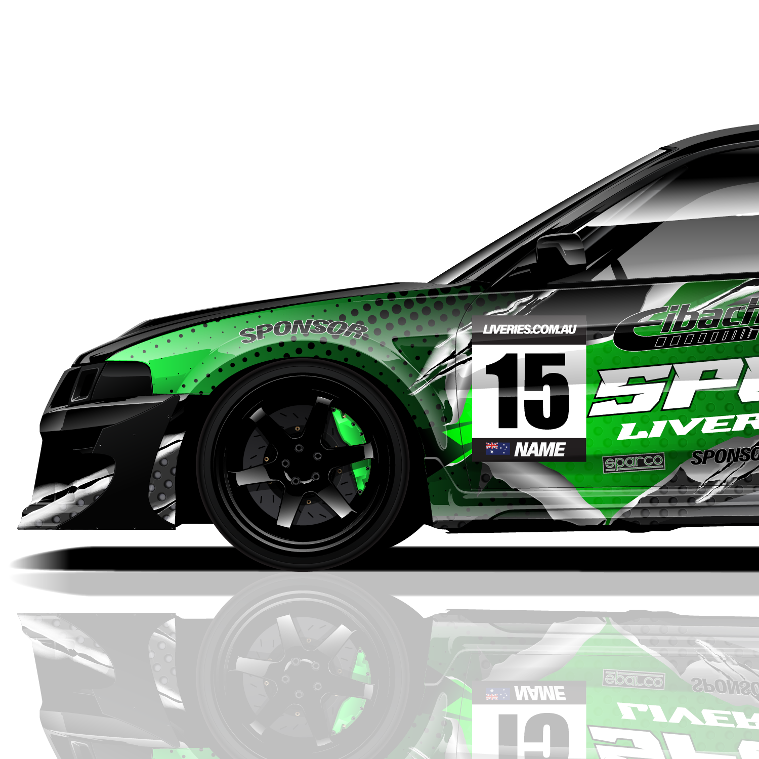 Electric Green Metal Circuit Livery