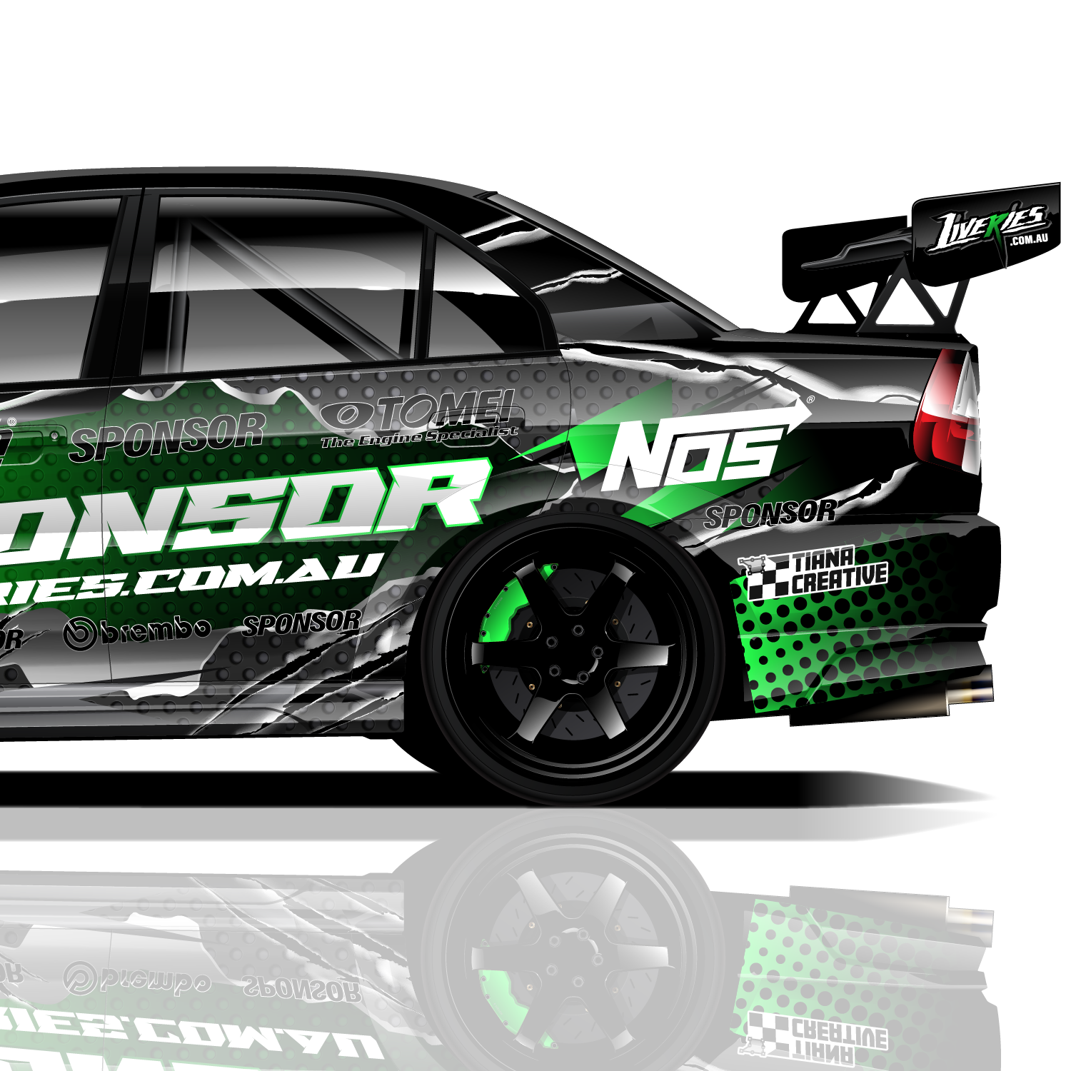 Electric Green Metal Circuit Livery