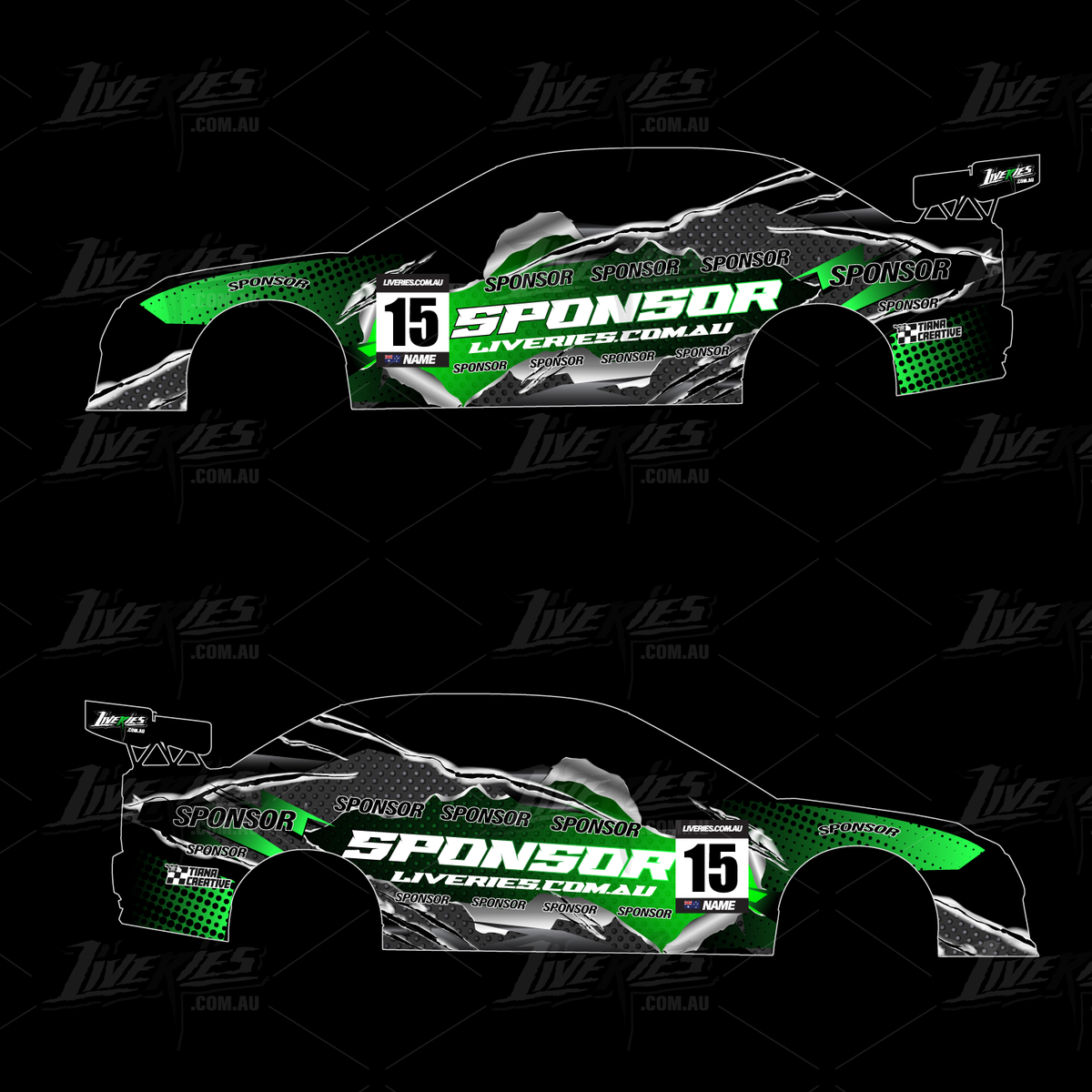 Electric Green Metal Circuit Livery